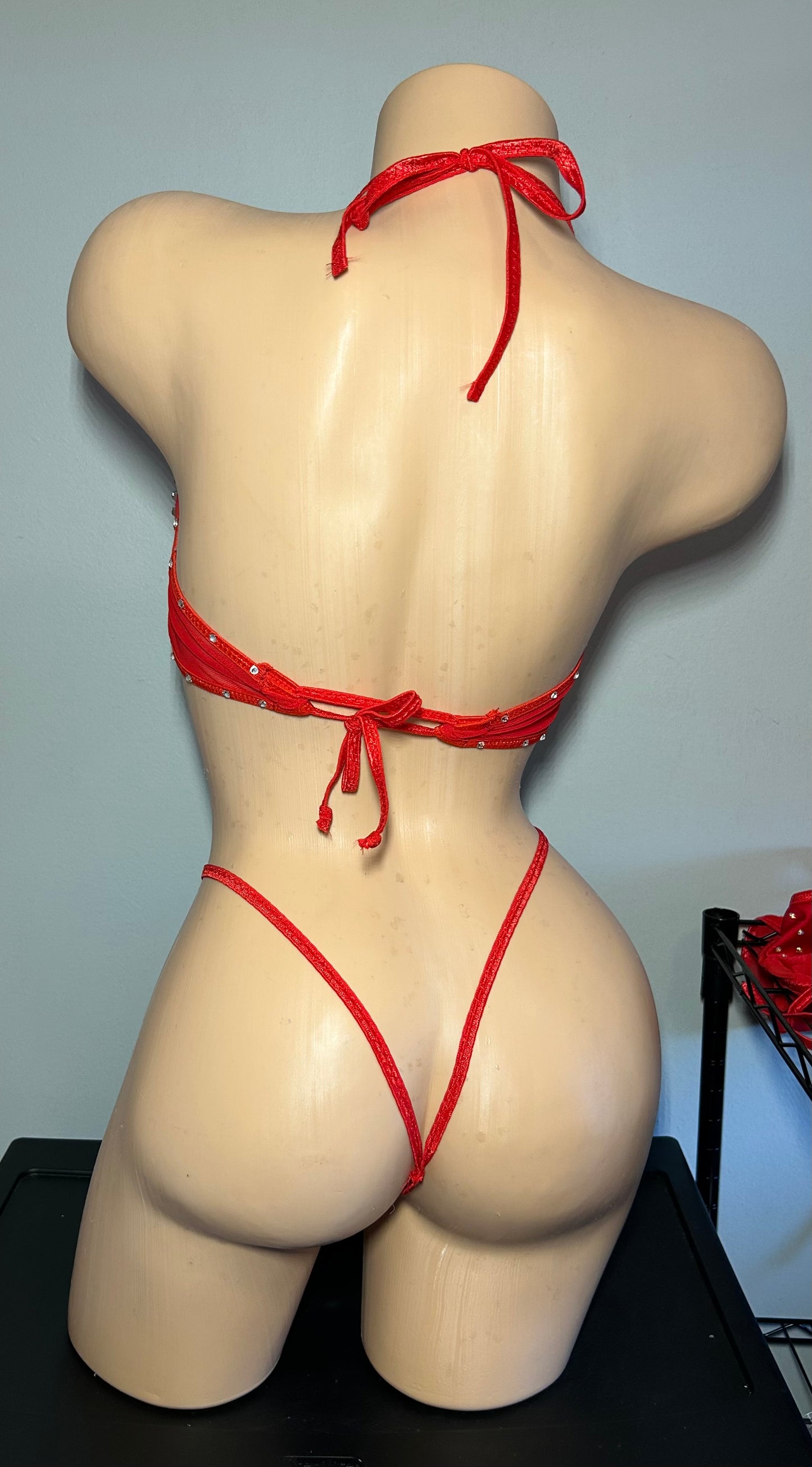 Red Two Piece Bra Set Sm/Med