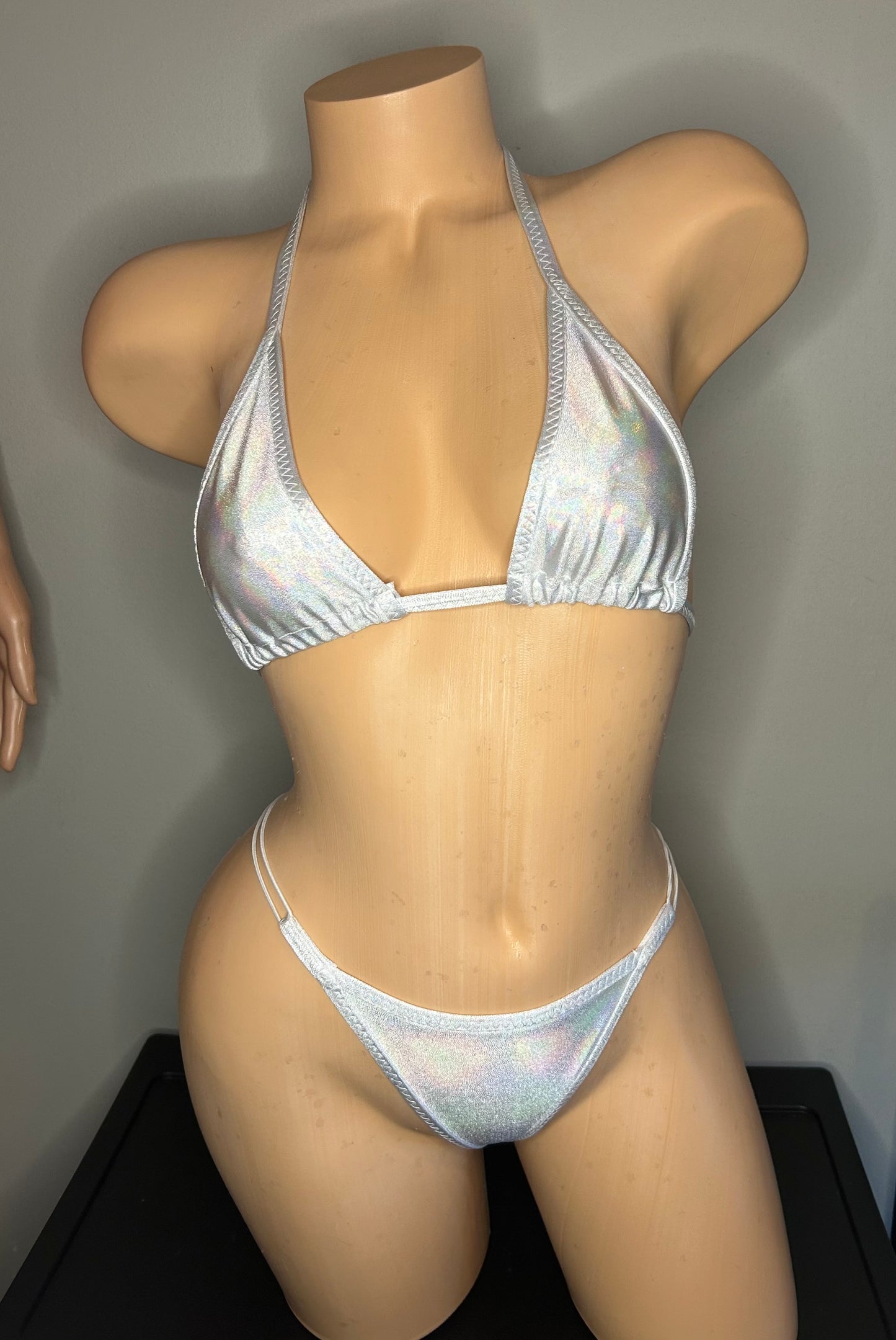 White Holographic Two Piece