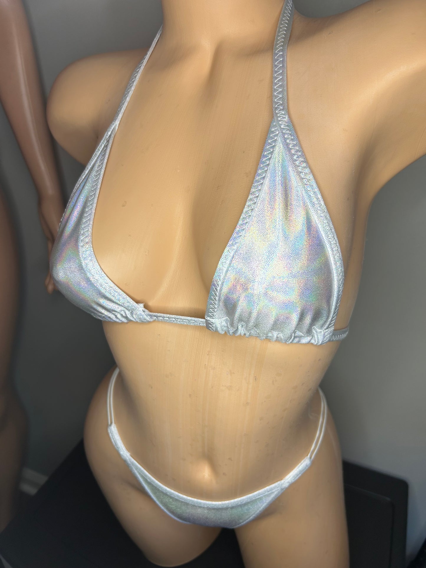 White Holographic Two Piece